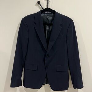 Zara Navy Men's Suit Blazer Jacket